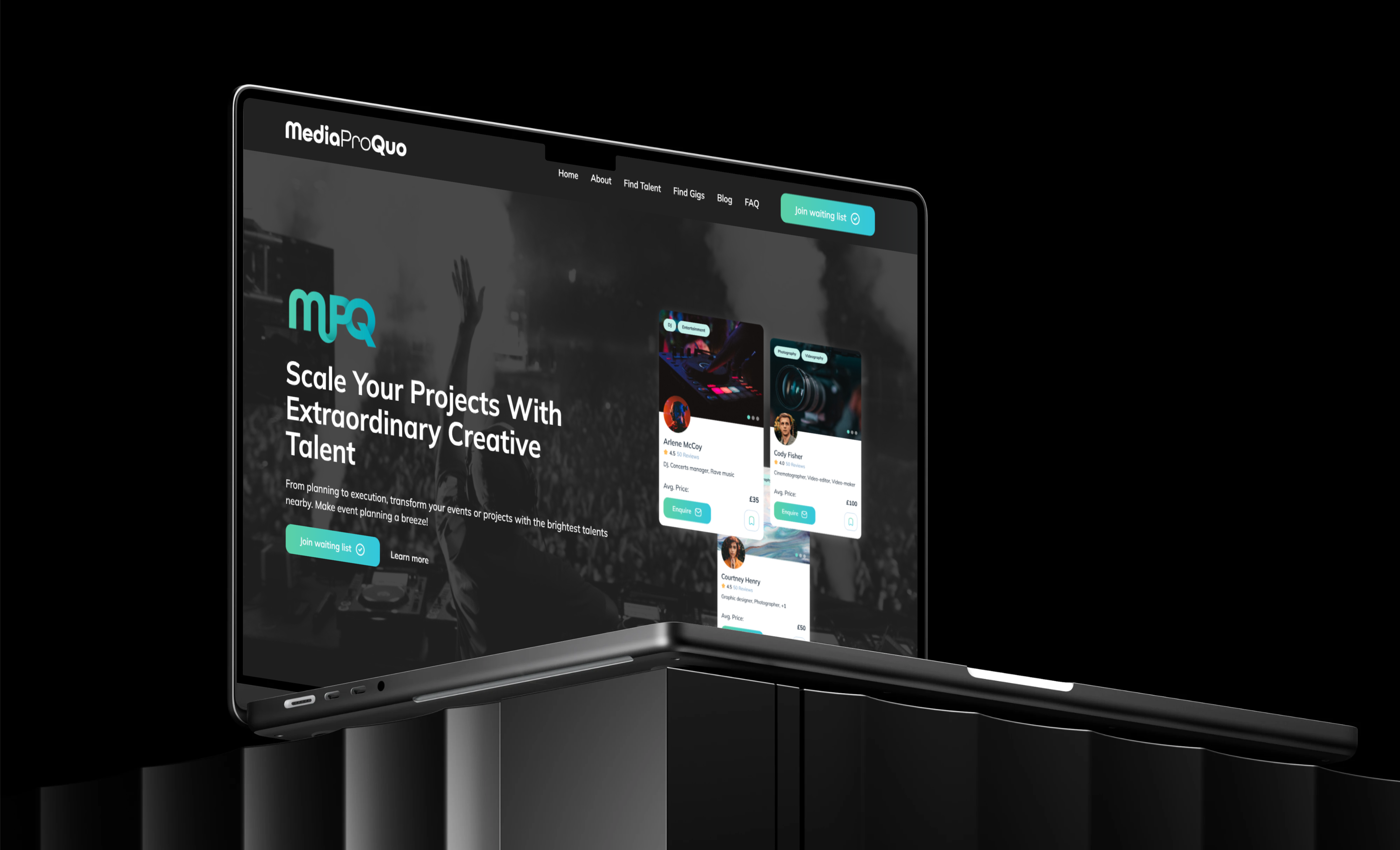 MediaProQuo Laptop Mockup